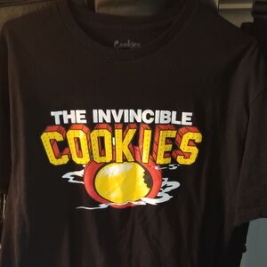 Black and Yellow Short Sleeve Tee with Graphic Design